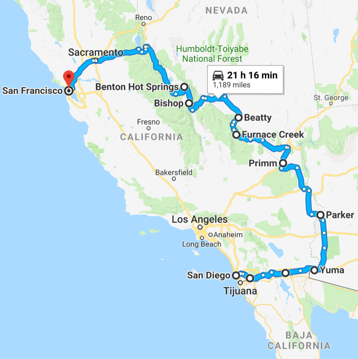 Cheyenne To San Francisco Map RIDE the Southern CABDR to San Francisco
